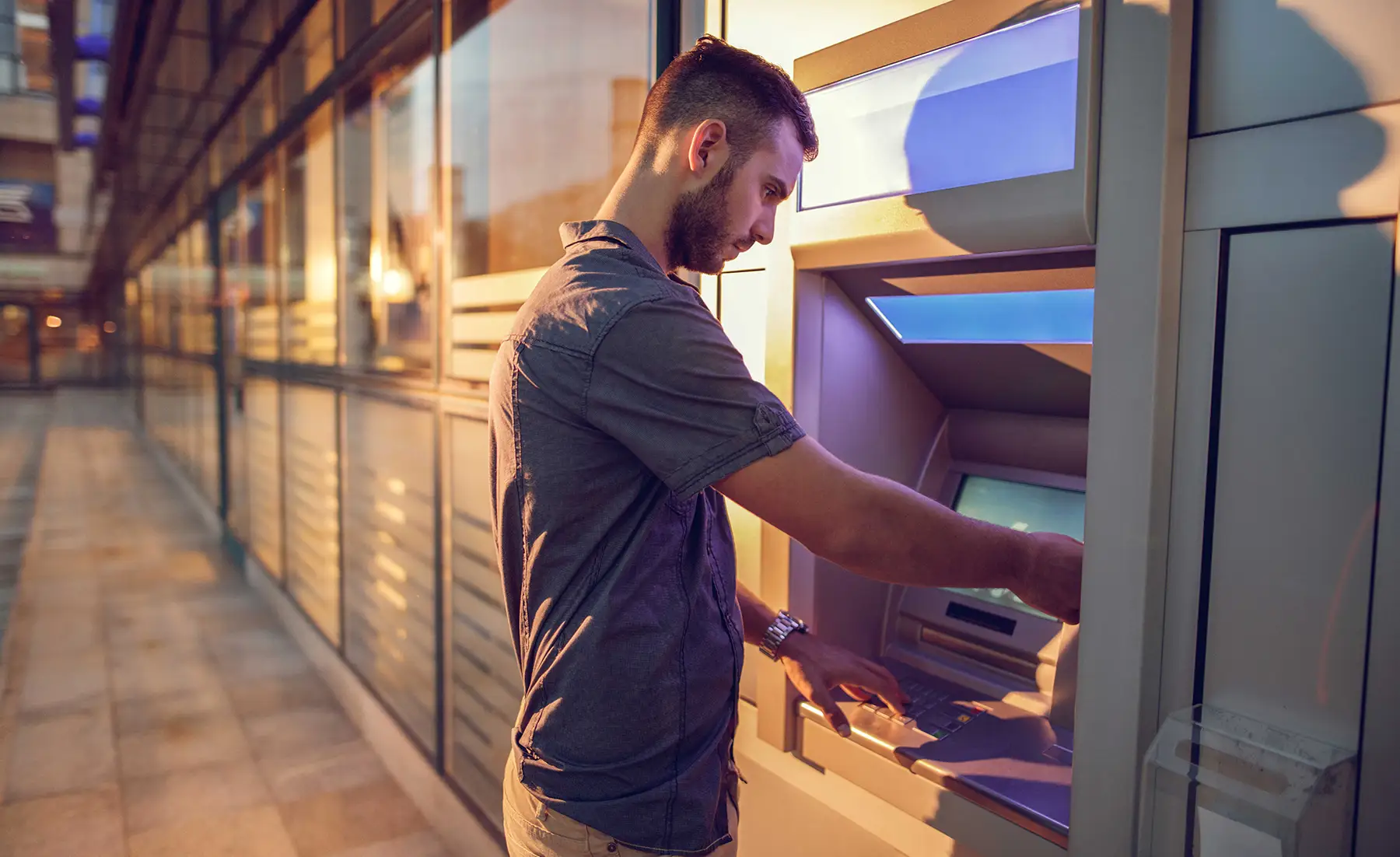 man at atm